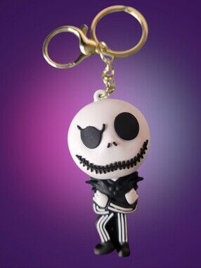 White & Black Skeleton Keychain